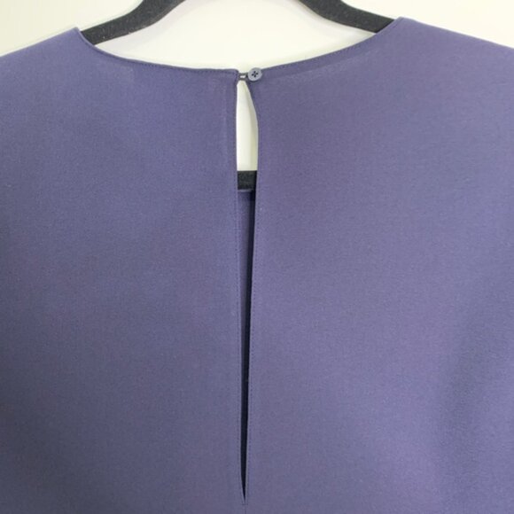 Aritzia Babaton Chaplin Flutter Sleeve Blouse Navy - Picture 4 of 16